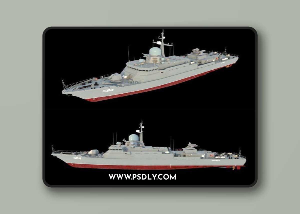 Karakurt class corvette 22800 3D model