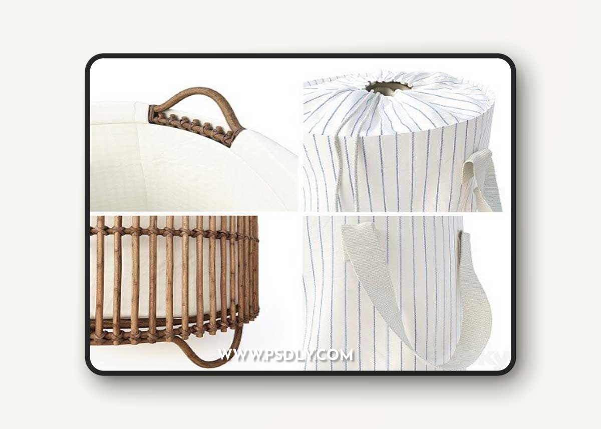 Laundry Baskets Zara Home Vray+Corona