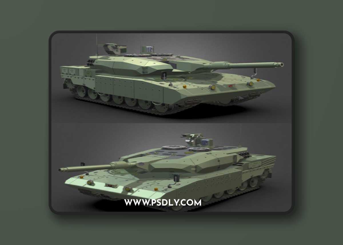 Leopard 2RI 3d model
