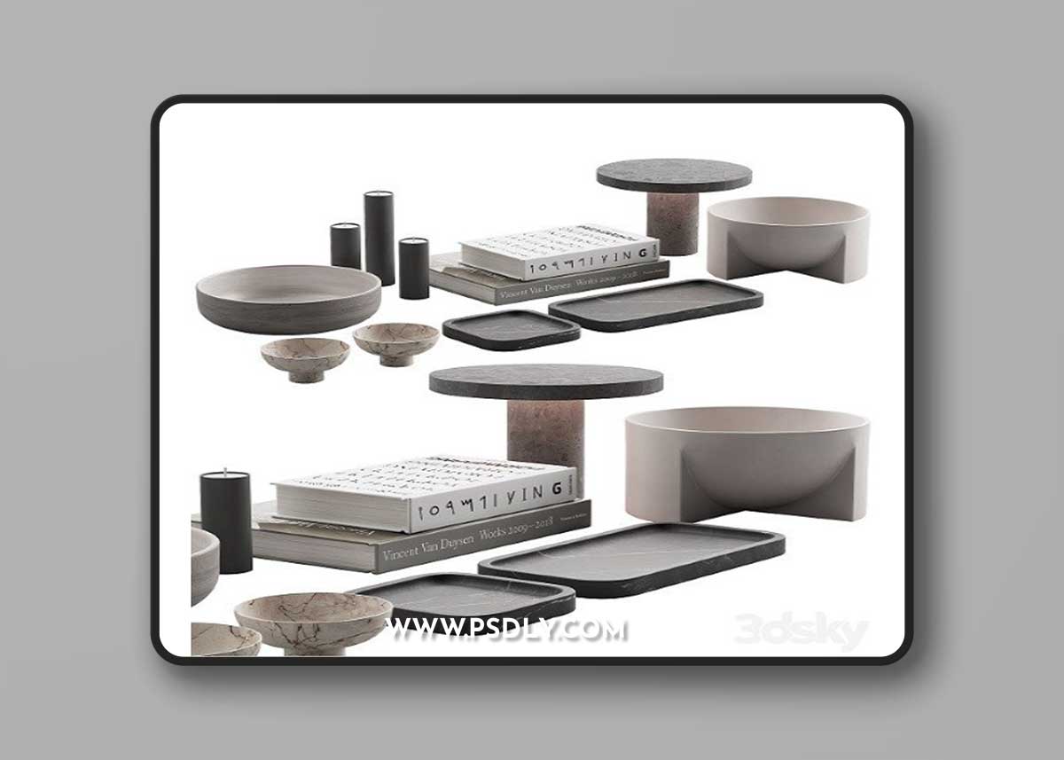 Living Decor Set Formliving NEUTRAL PACK 02 Vray+Corona