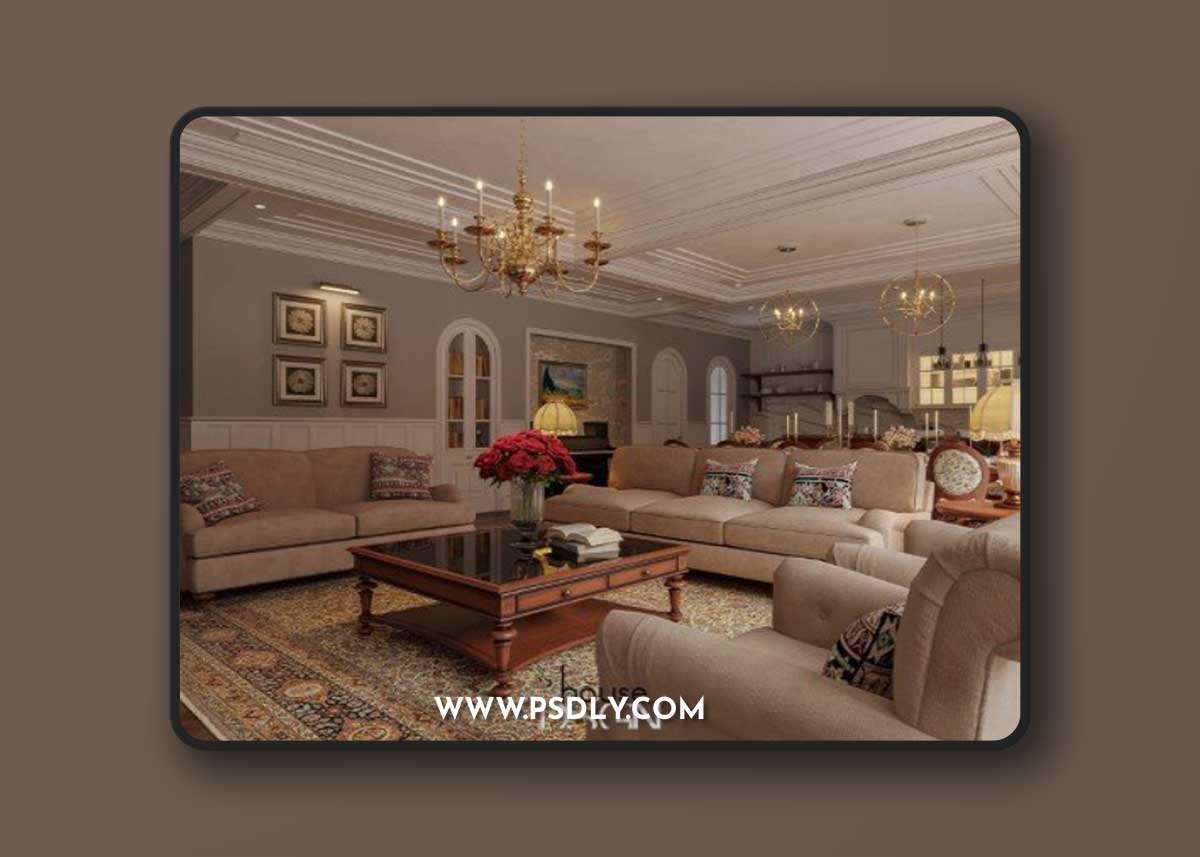 Living Room Kitchen Interior