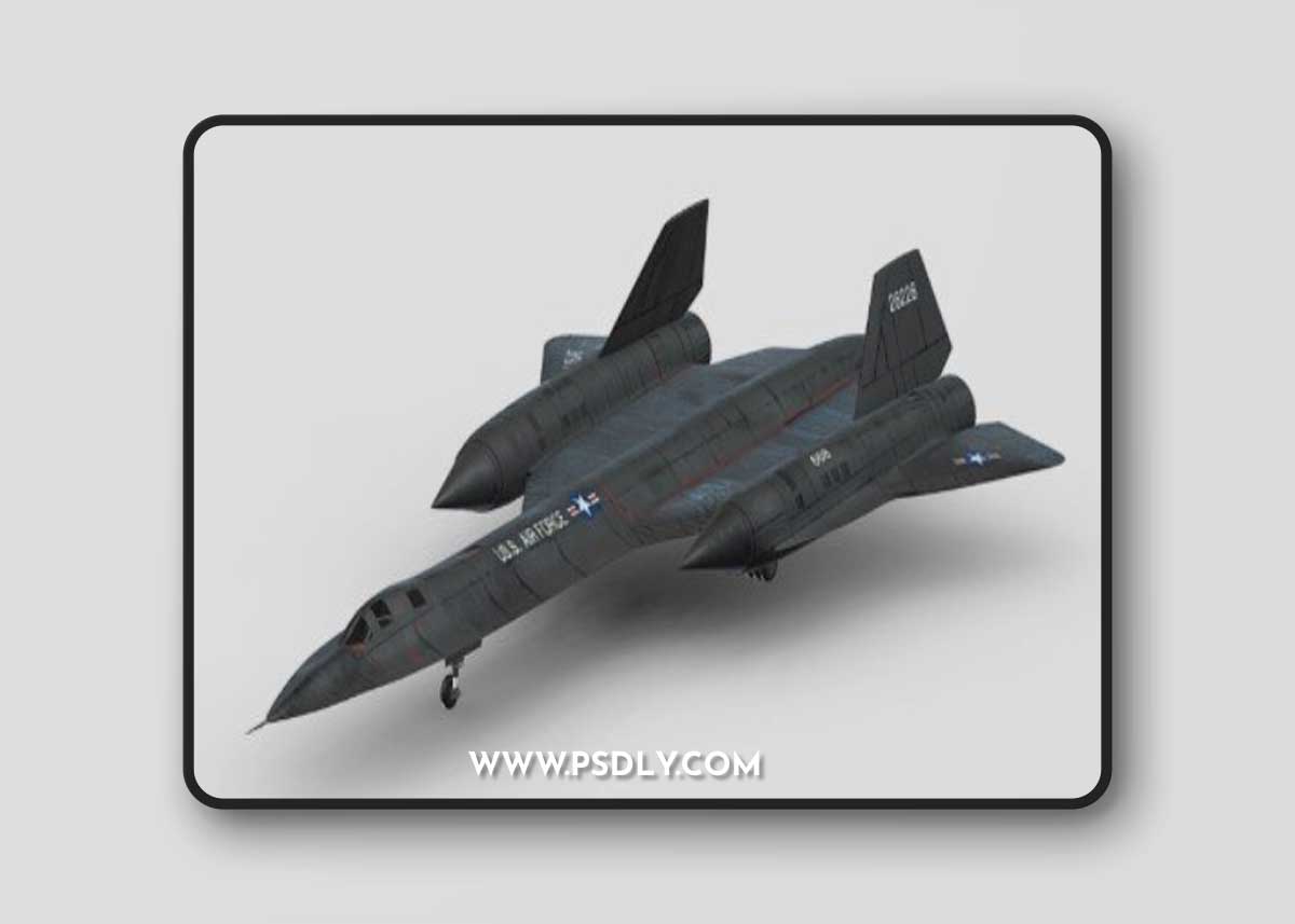 Lockheed SR-71 Blackbird Realistic 3d model