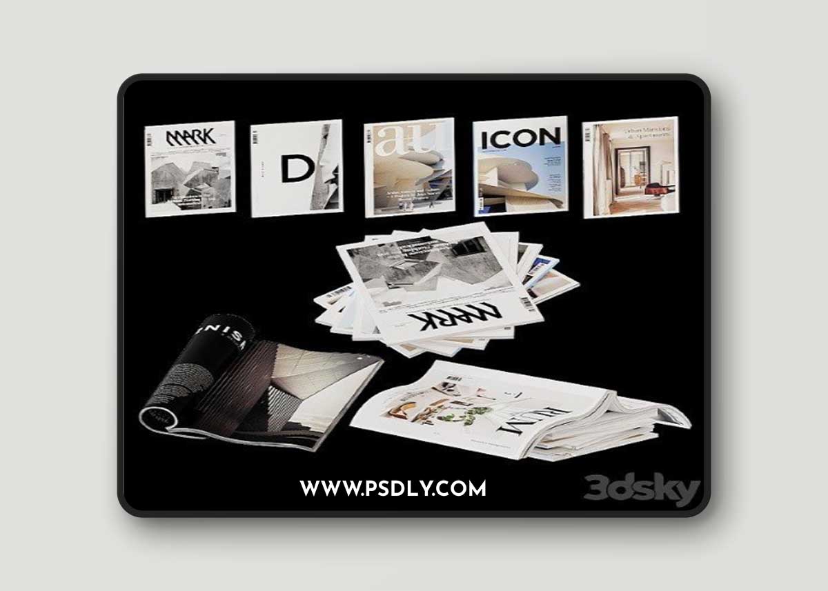 Magazine Collection in Open and Closed Versions | Vray