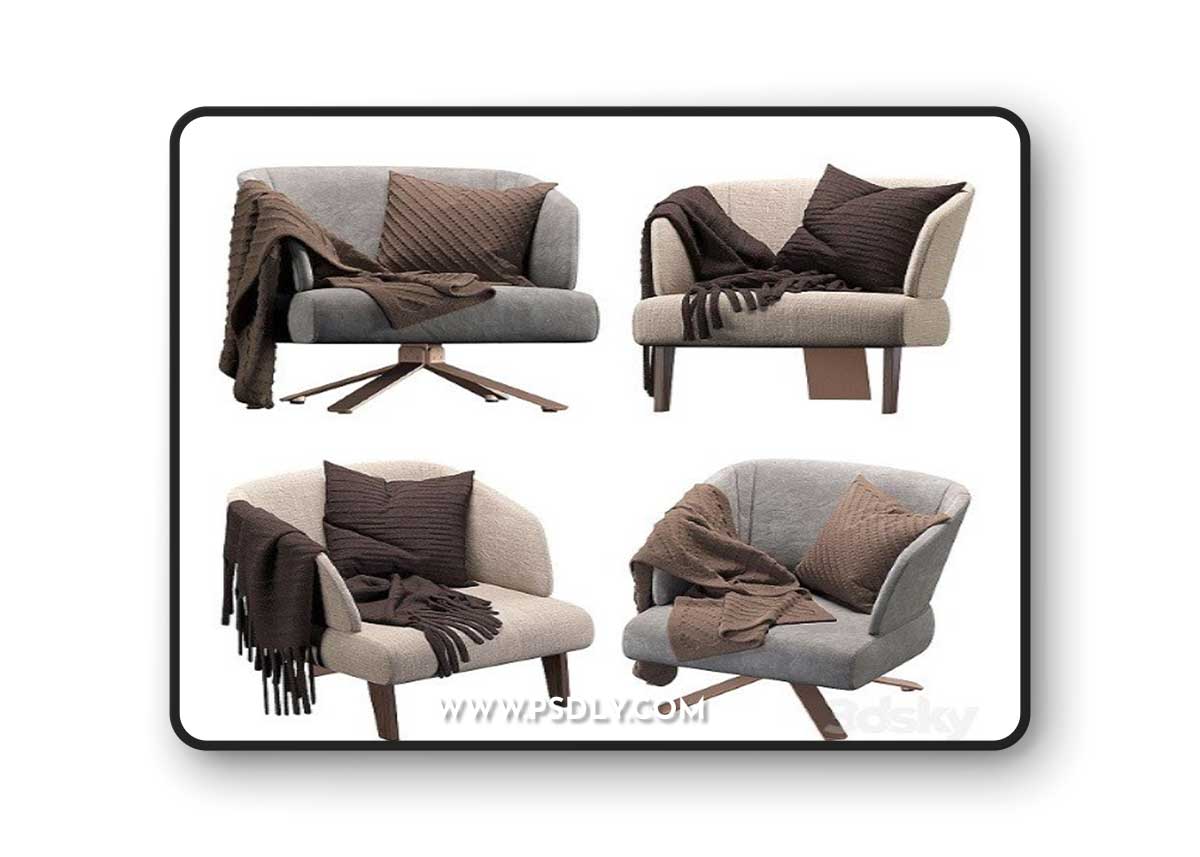 Minotti Armchair Reeves Small Corona
