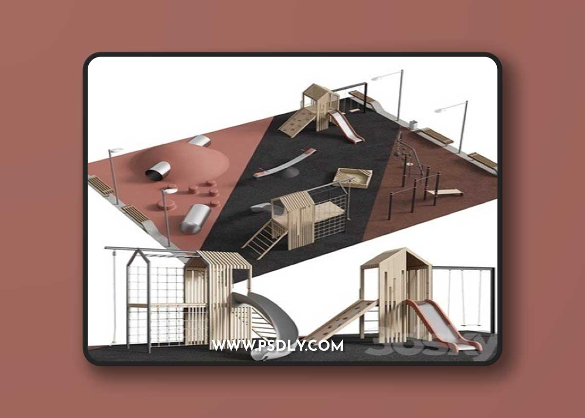 Modern playground 3D Model