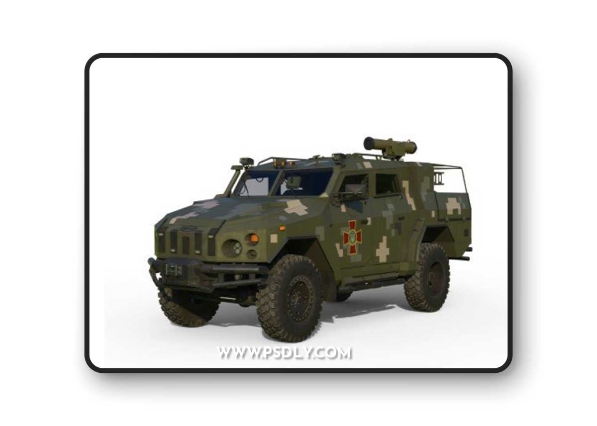 Novator light armored vehicle Stugna P 3D model