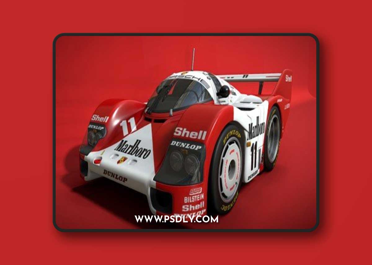 Porsche 956 Choro-Q Marlboro 3D model