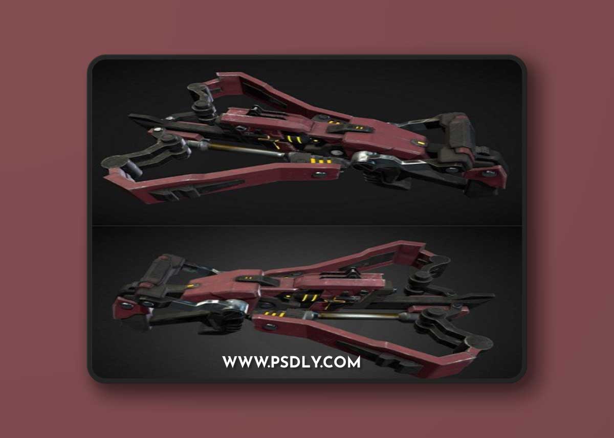 Sci-Fi Crossbow 3D Model