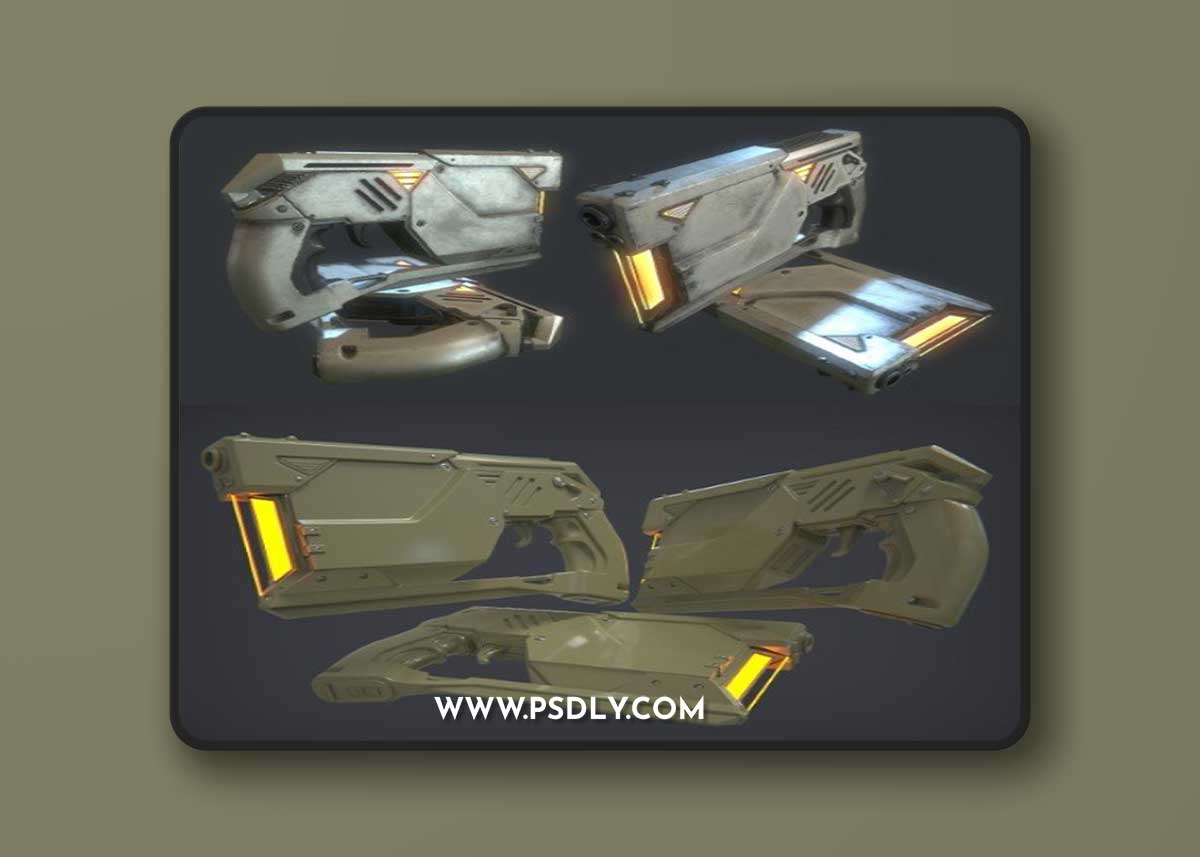 Sci-Fi Gun - Single handed pistol