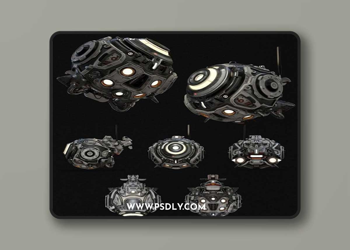 Sci-Fi Scout Drone 3d model