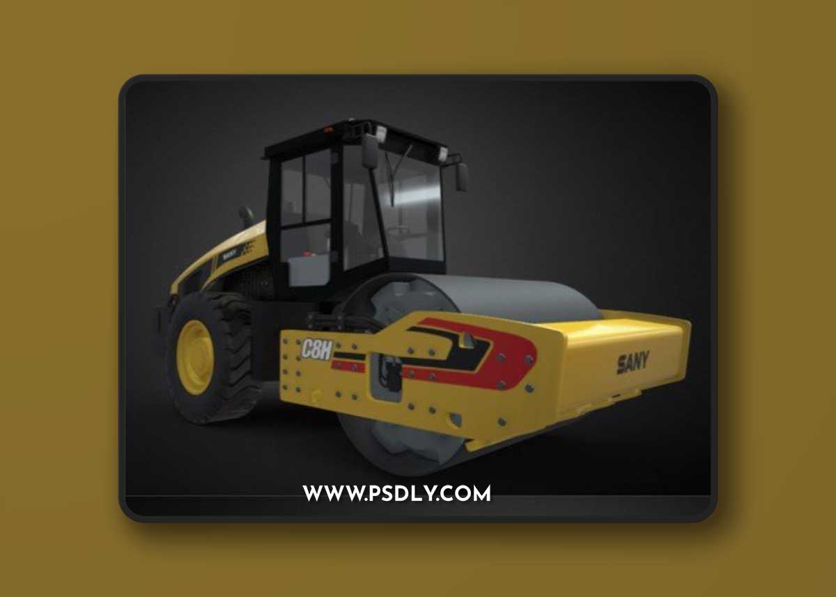 Single Drum Roller 3d model