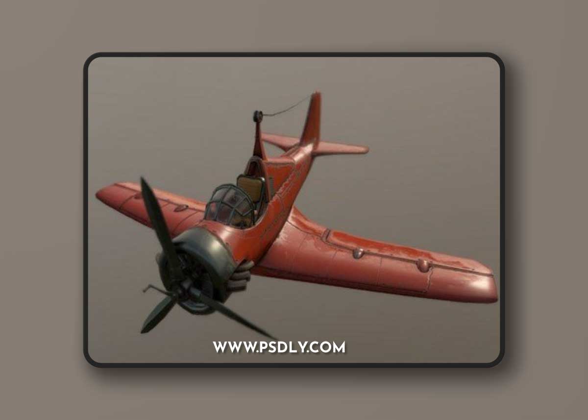 Slylized Old Plane 3D Model