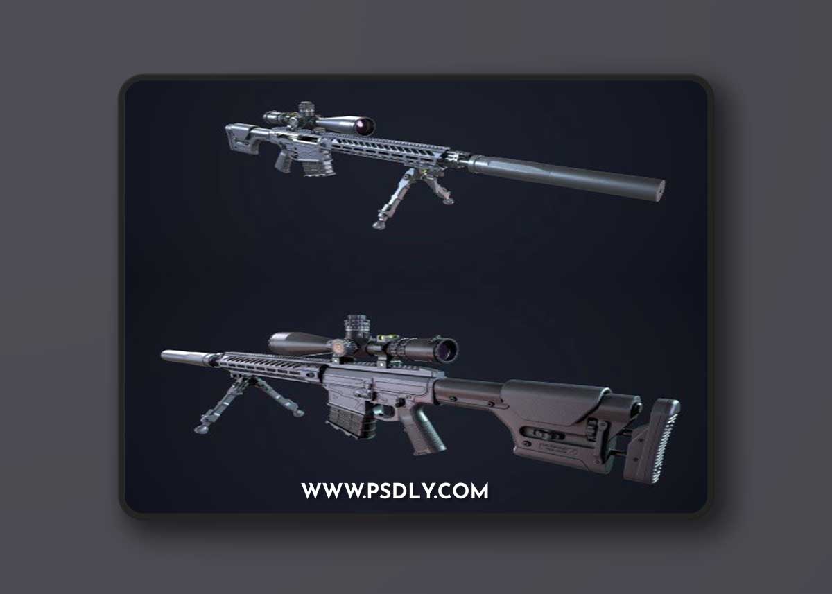 Sniper Rifle OMEN .300 WIN MAG 3D Model