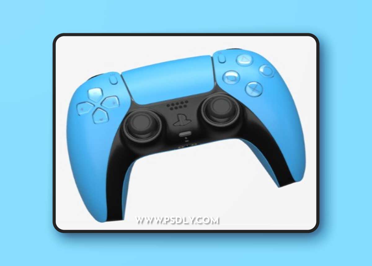 Sony Playstation 5 dualsense starlight blue 3d model