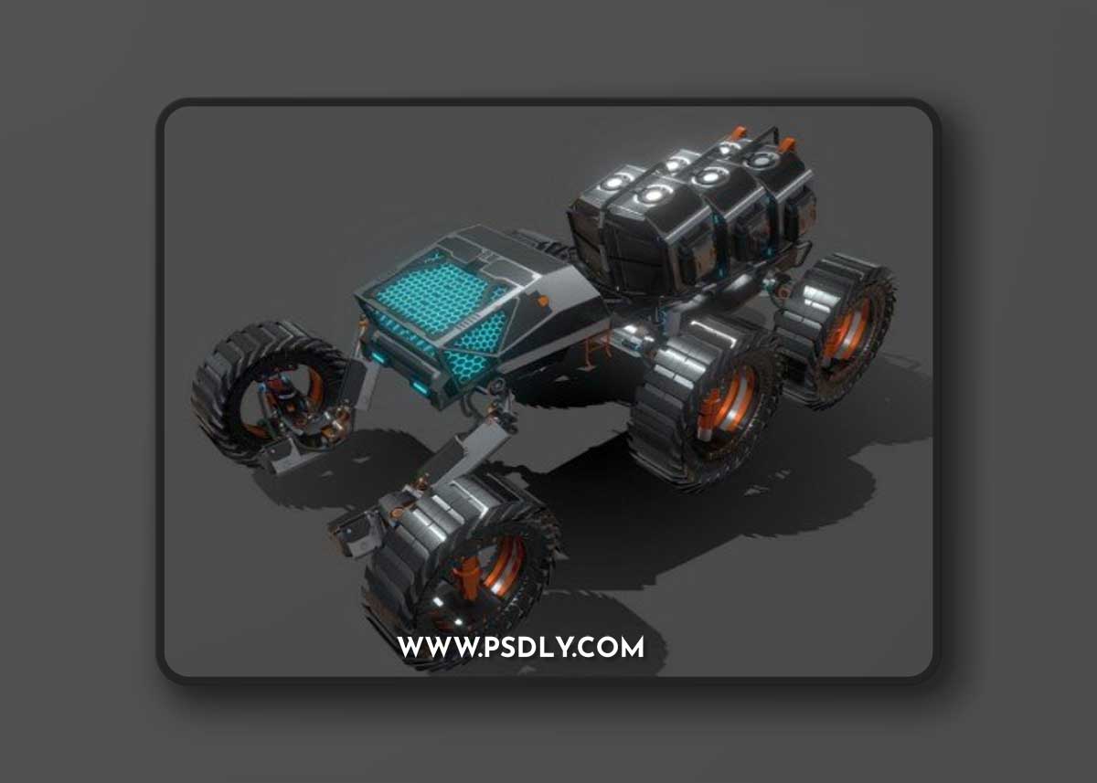 Space Rover 3D Model