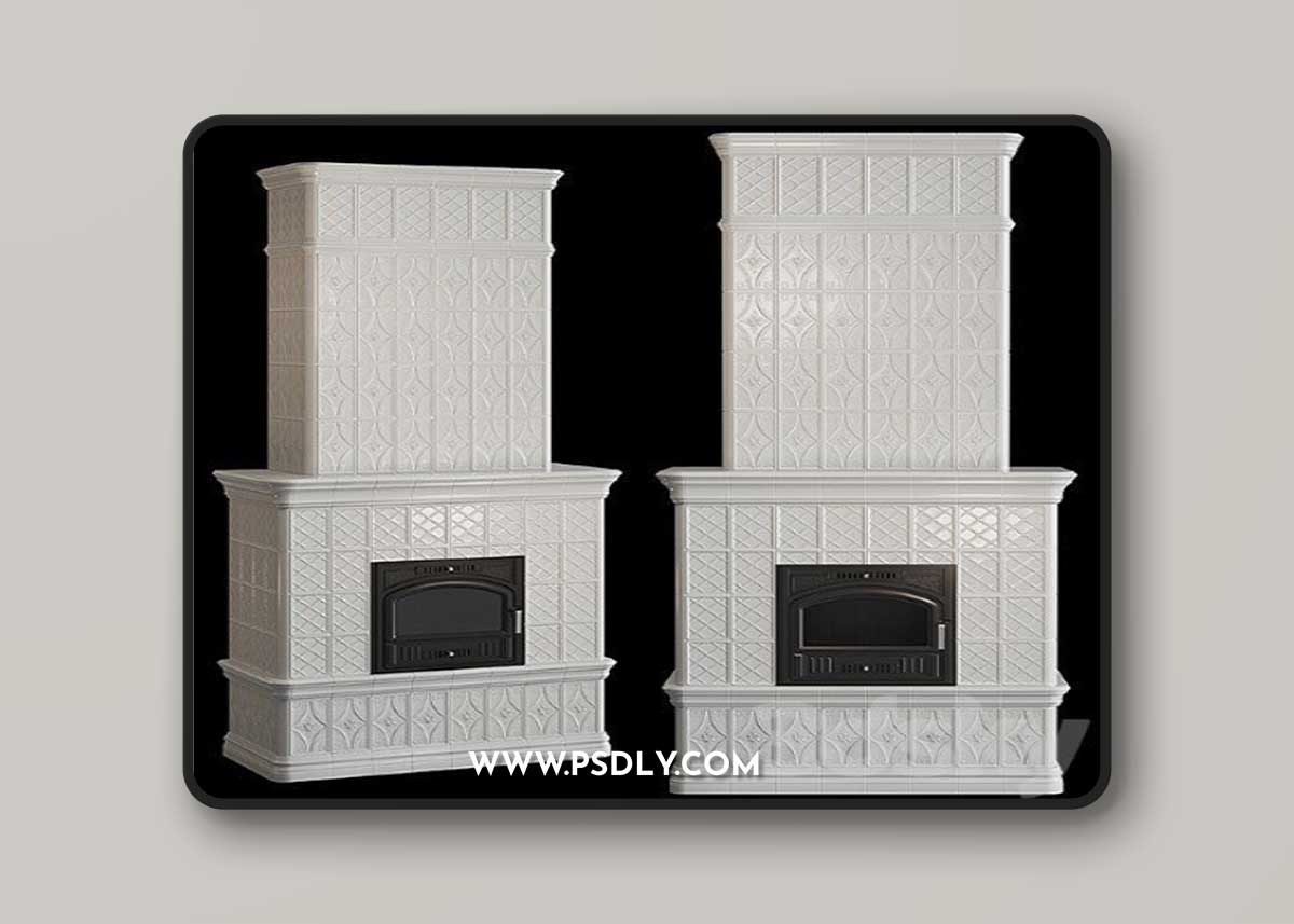 Stove Fireplace with Tiles Corona