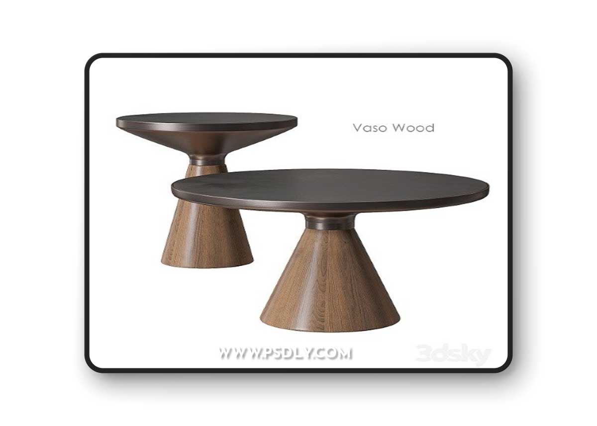 Vaso Wood Coffee Table by Cosmo Vray+Corona