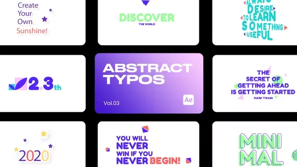 Videohive Abstract Typo 03 for After Effects 43752475