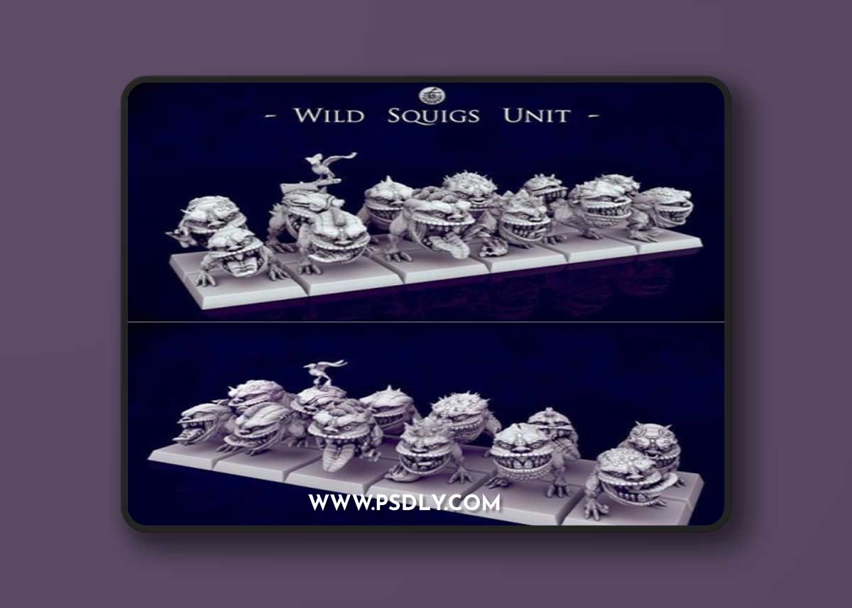Wild Orc Squigs Herd-UNIT – 3D Print Model