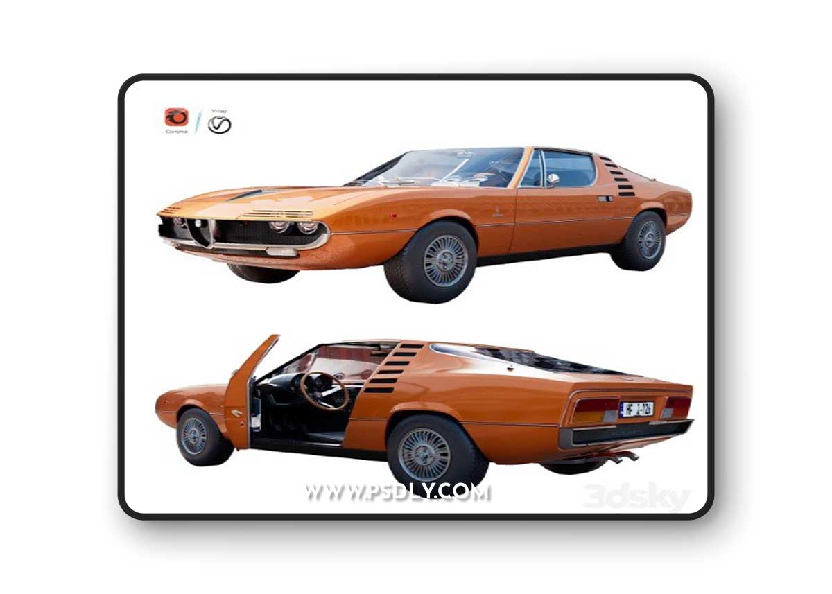 Alfa Romeo Montreal Vray+Corona