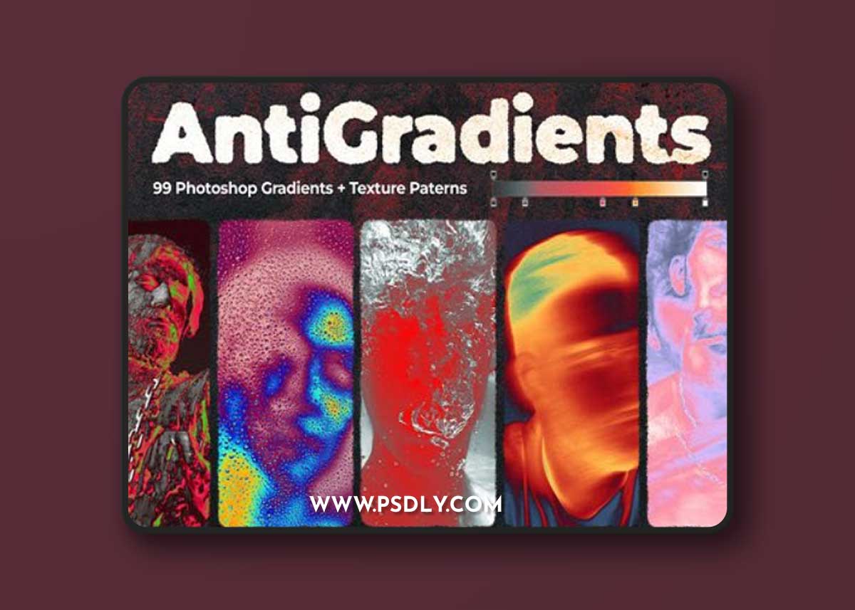 AntiGradients - 99 Photoshop Gradients + Texture Patterns