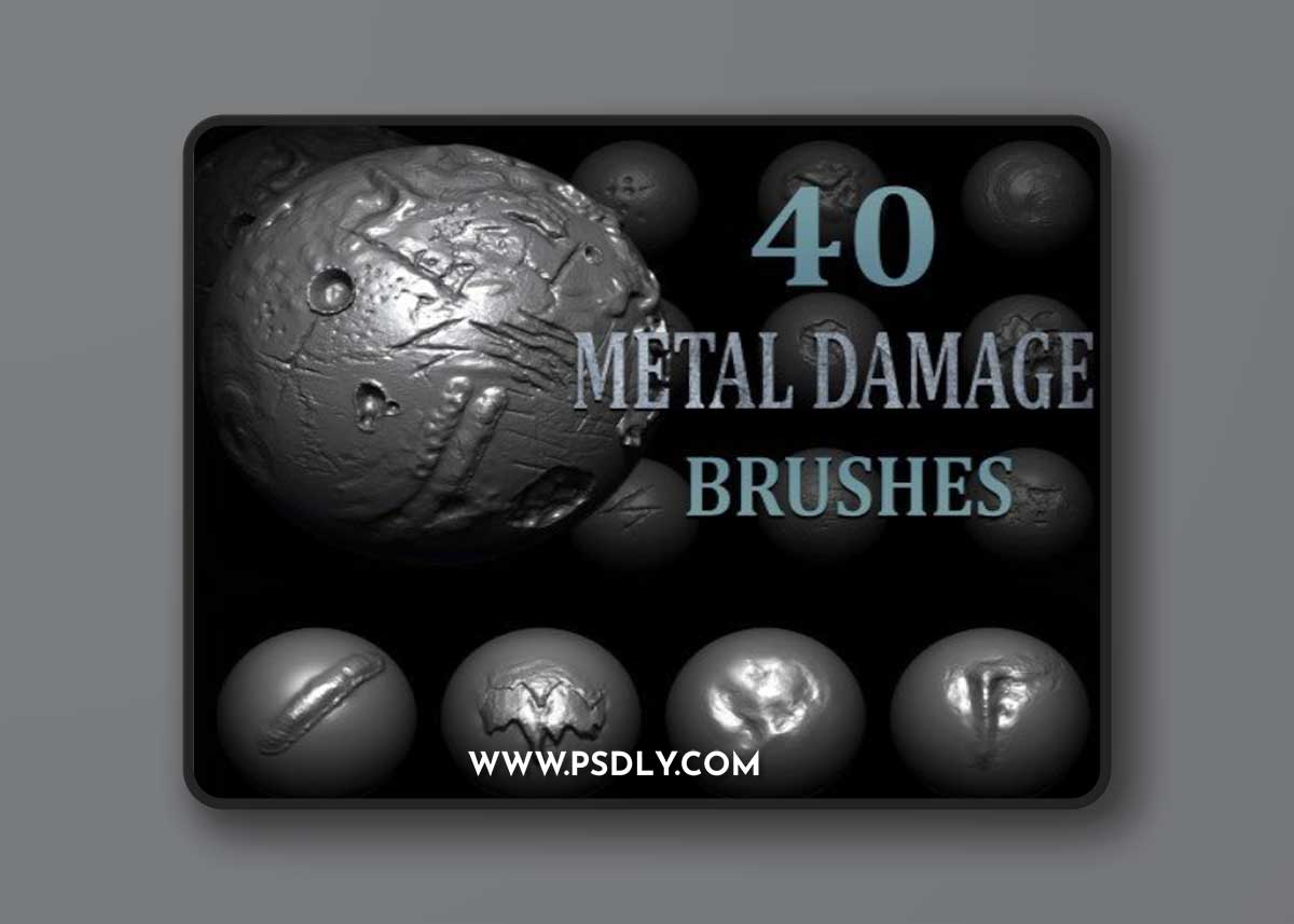 Artstation - Metal Damage Brush + Alphas