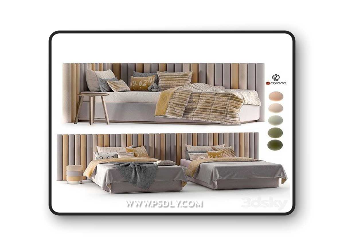Attached and Day Bed Set30 Vray+Corona