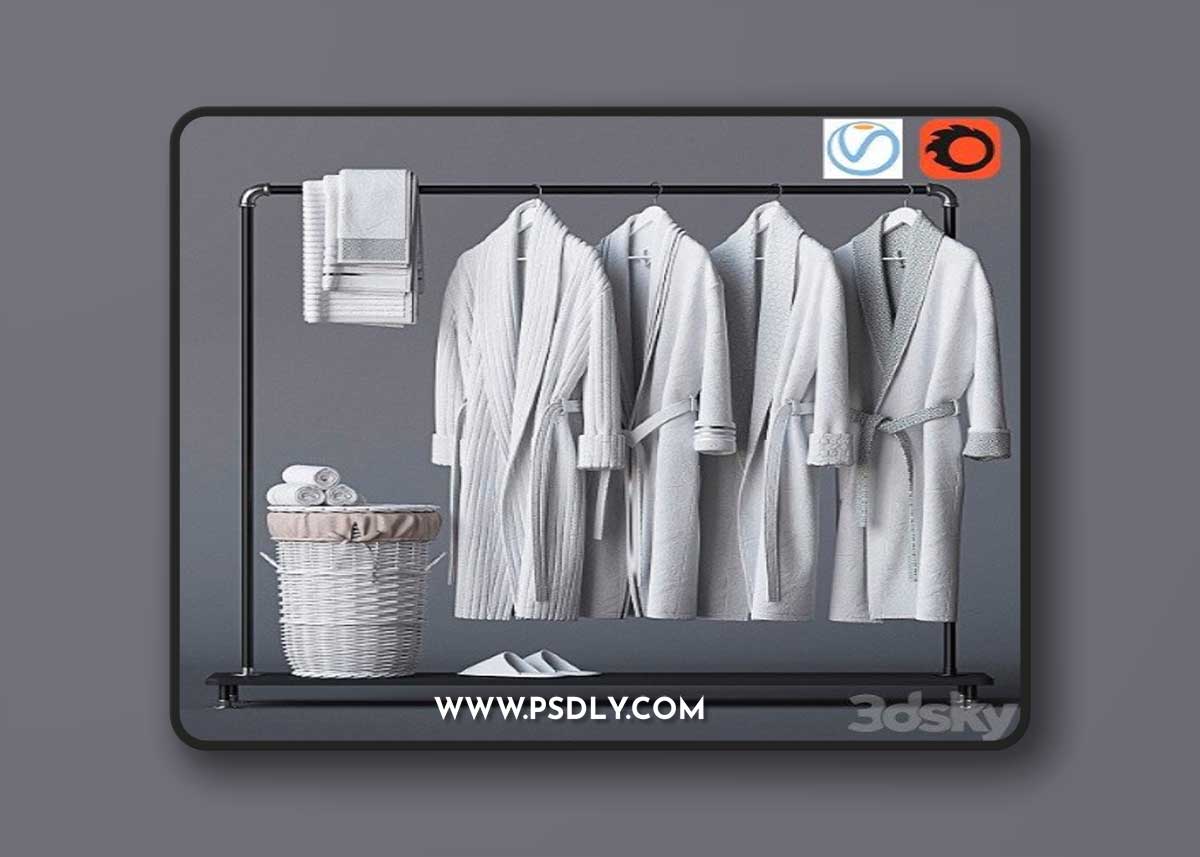 Bathroom Decorative Set 17 Vray+Corona