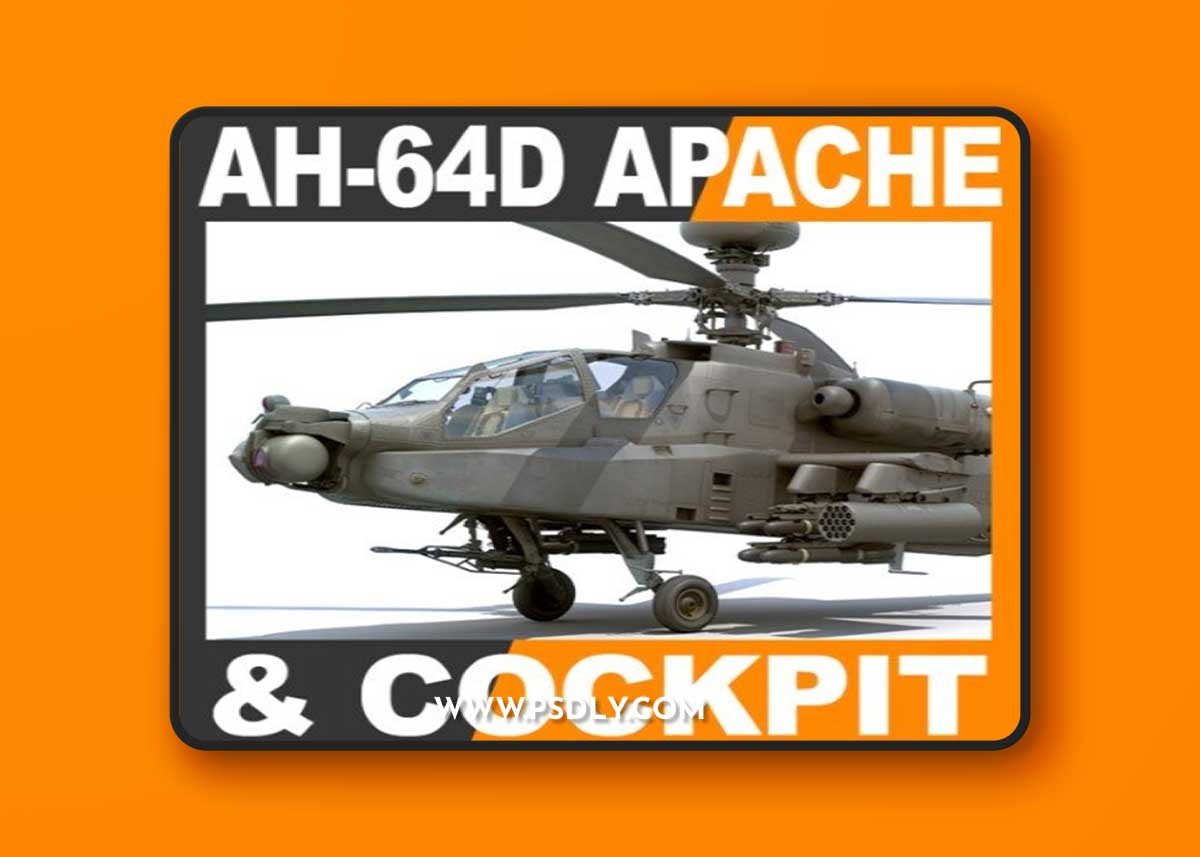 Boeing AH-64D Apache Longbow Helicopter with Cockpit