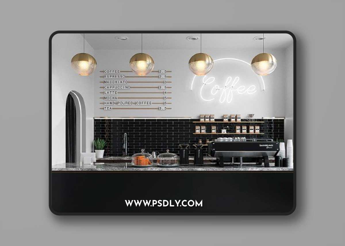 COFFEE SHOP (vray GGX, corona PBR)