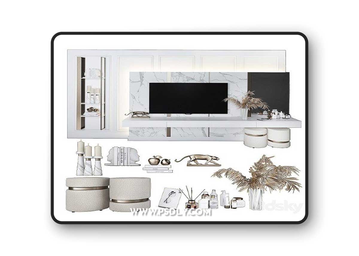 Dressing Table and TV Stand 12 Vray