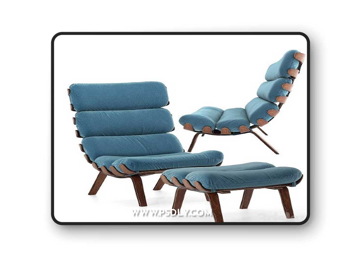 Essey Armchair And Ottoman Vray+Corona