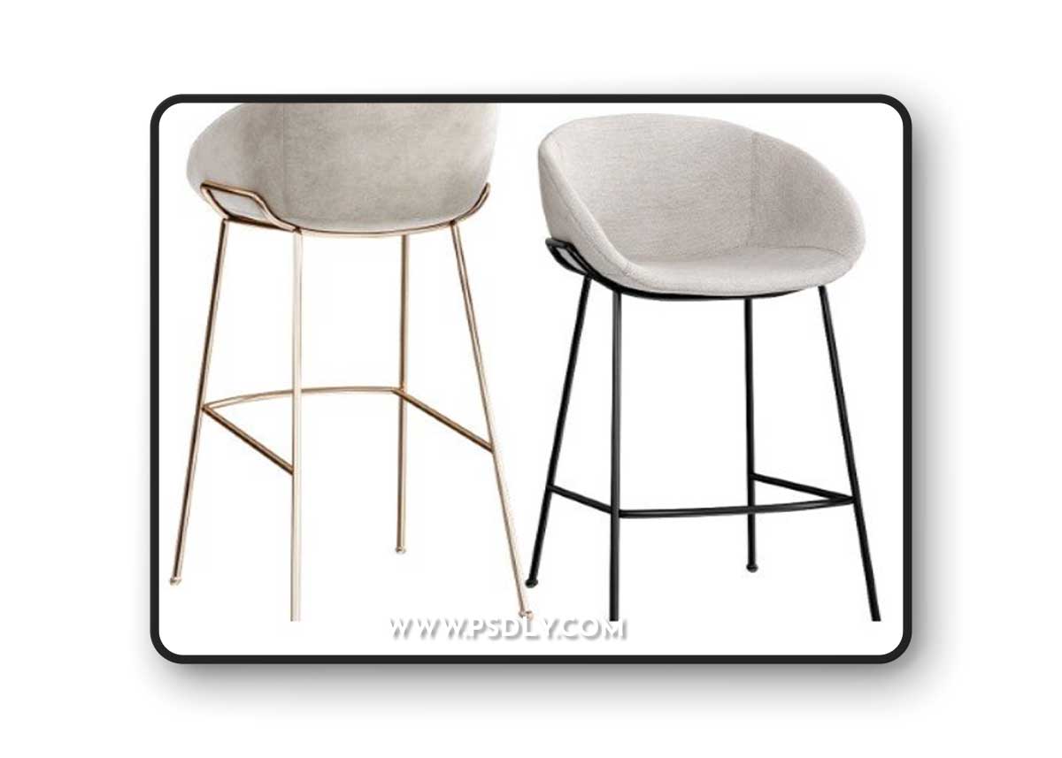 Fenwick Counter and Bar Stool Vray