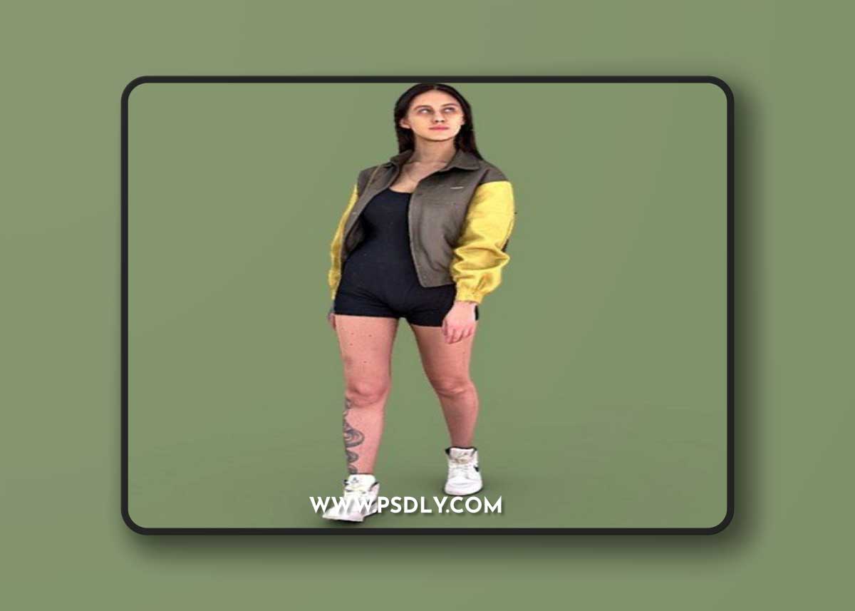 Girl in Nike 3D Model