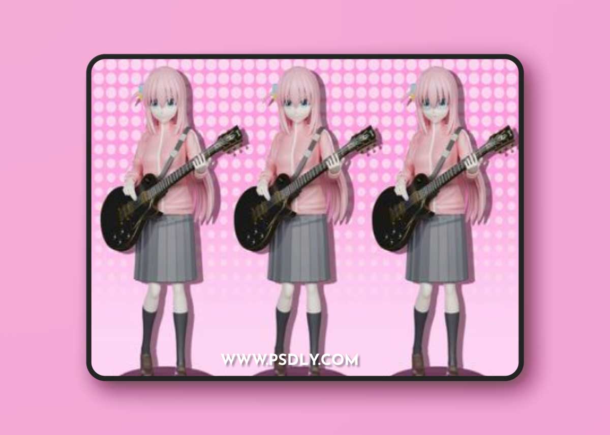 Gotou Hitori bocchi the rock figure 3D Print Model