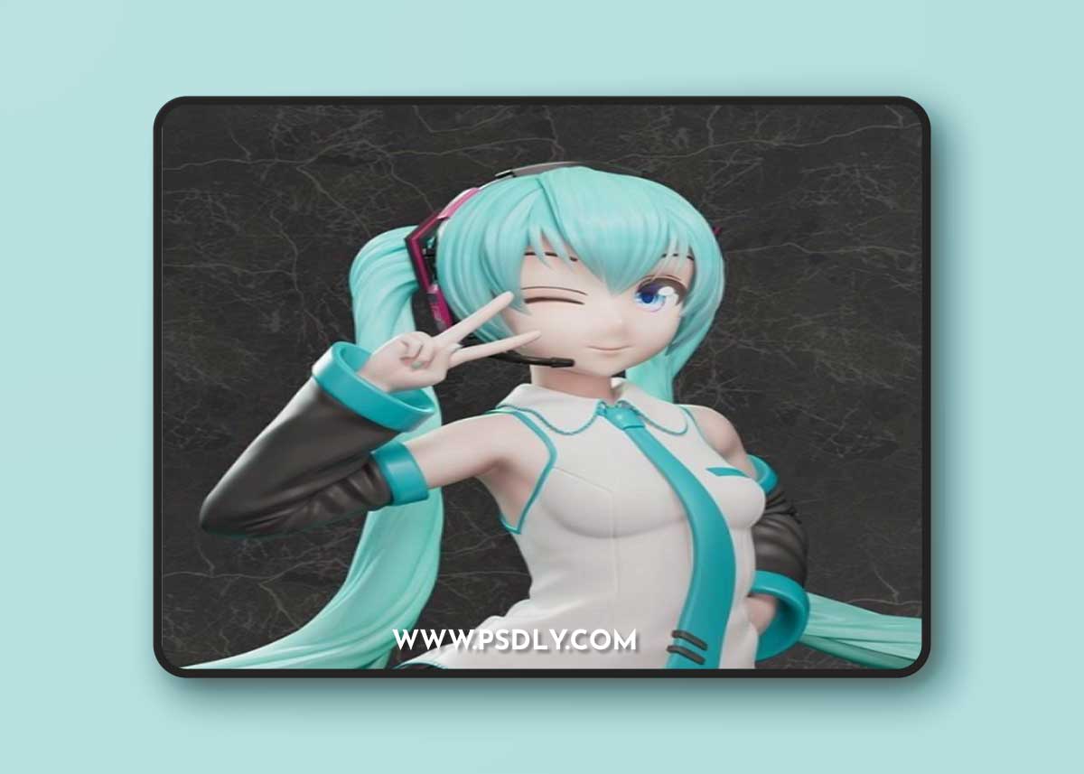 Hatsune Miku (NEW POSE) – 3D Print Model
