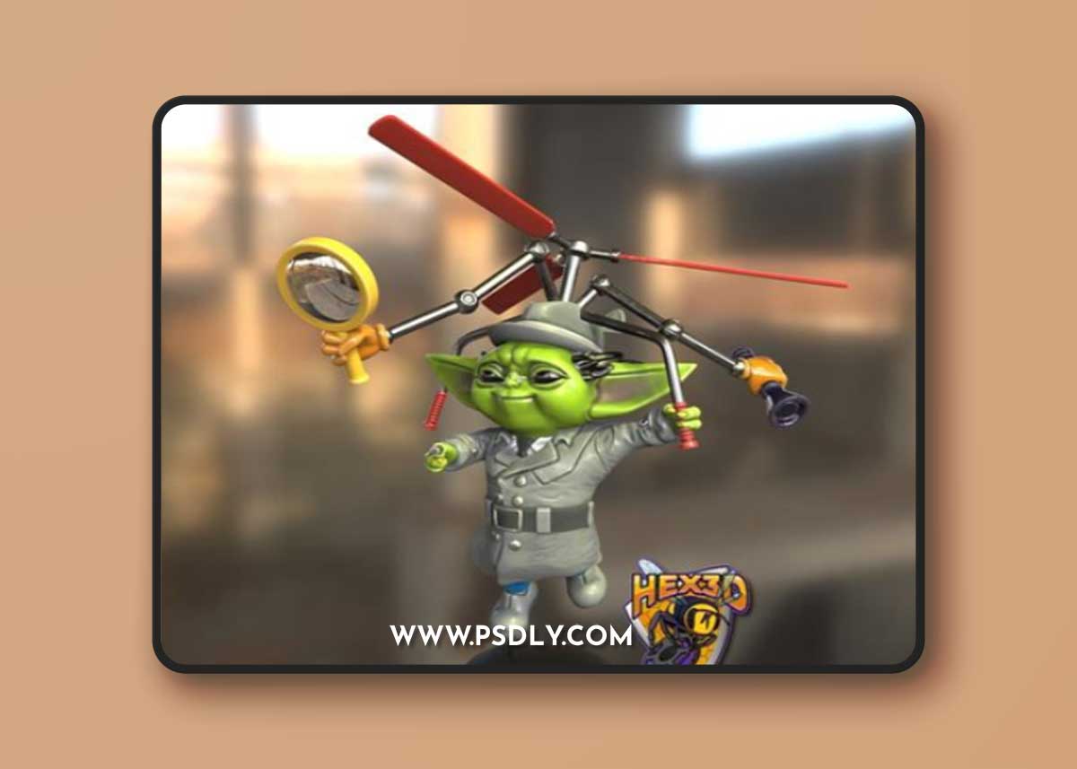 Hex3D – Grogu Gadget 3D Print Model