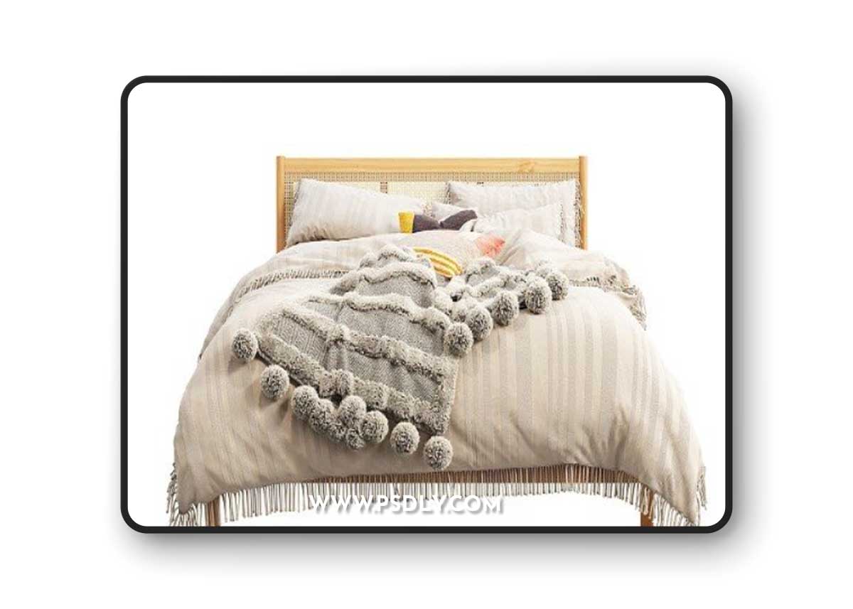 Joybird Cleo Bed Vray+Corona