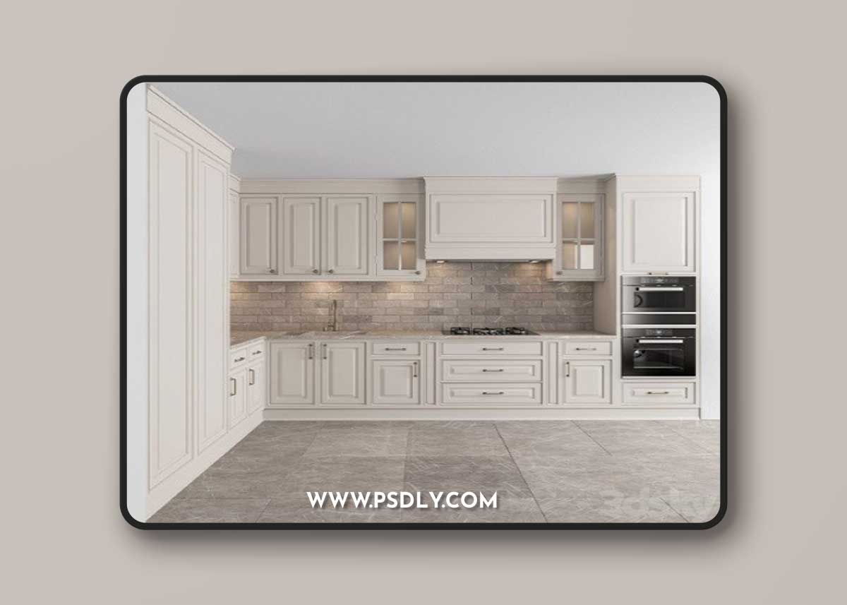 Kitchen Neo Classic Cream Set 33 Vray+Corona
