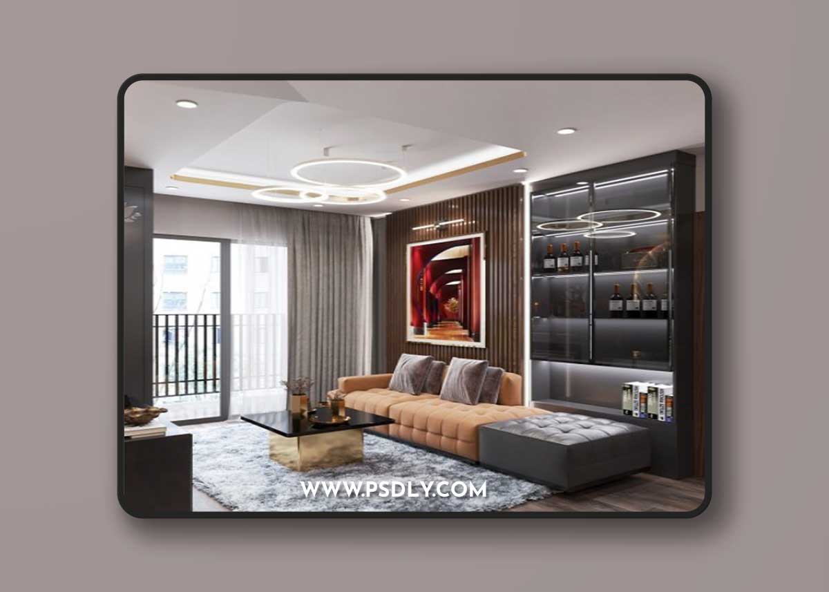 Living Room Interior by Dieu Linh Nguyen