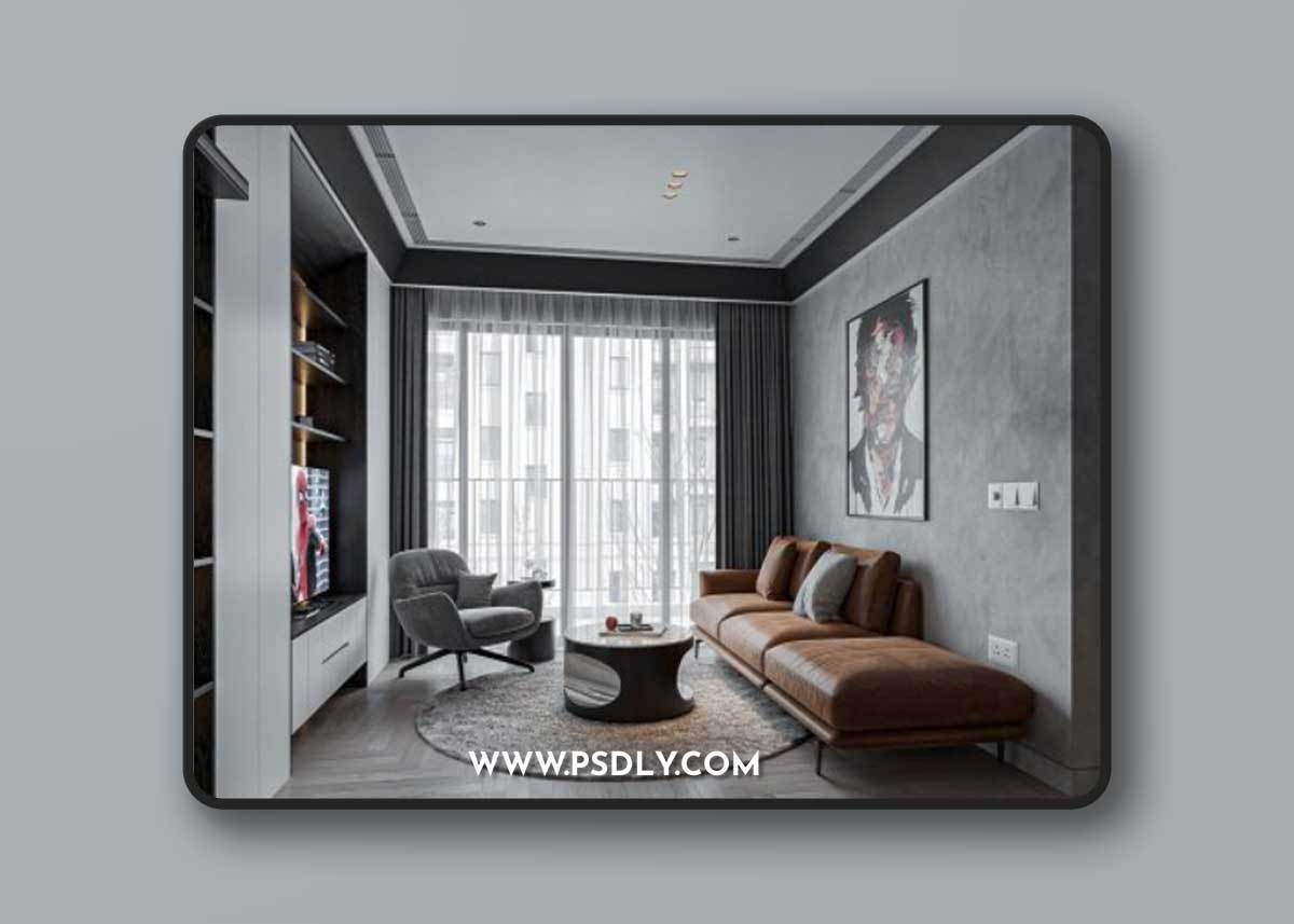 Living Room - Kitchen Interior Scene by Hung Le