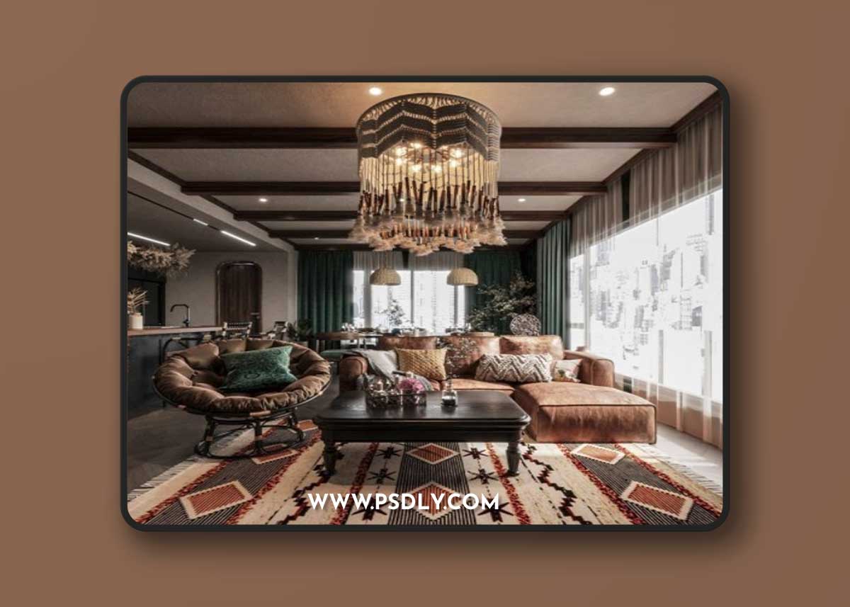 Living Room – Kitchen Interior By Dang Nhat Minh