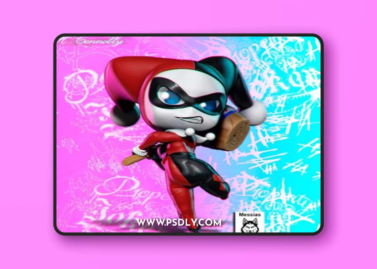 Messias 3D Figure – Harley Quinn Chibi – 3D Print Model