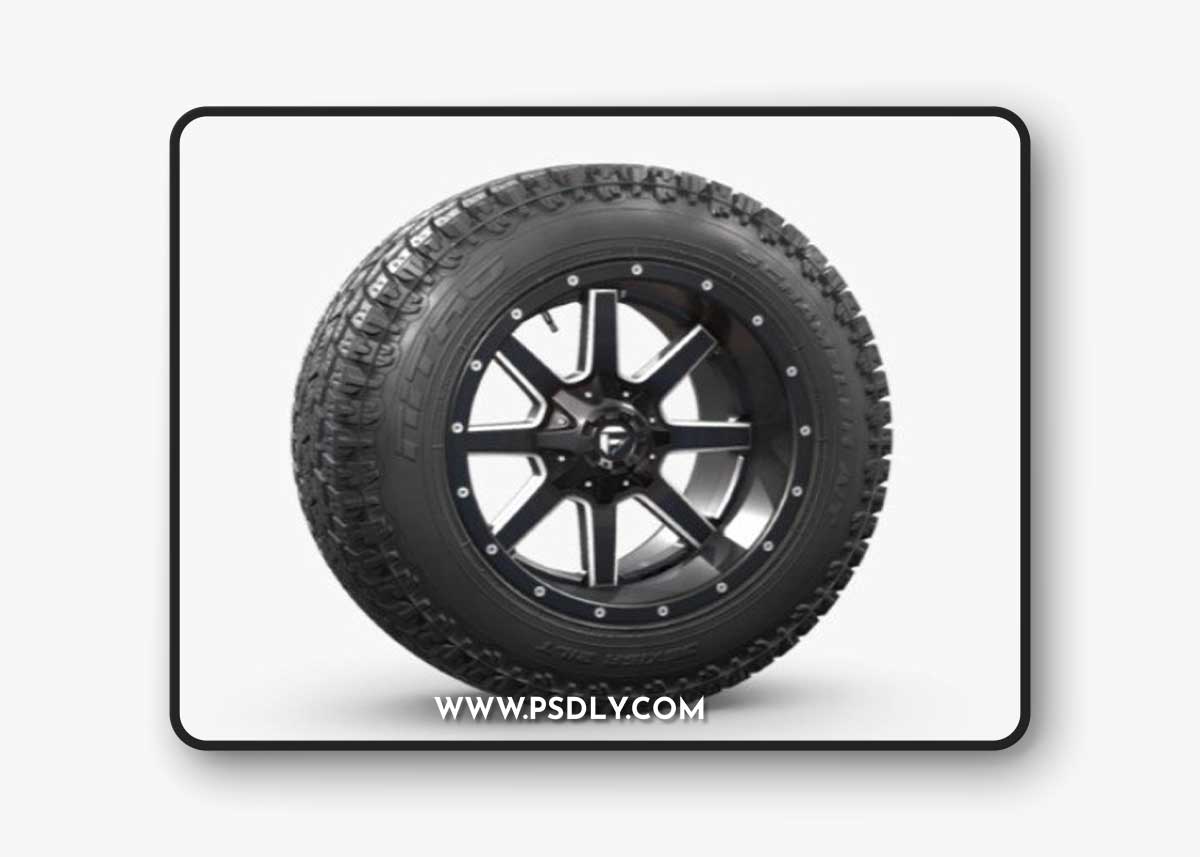 OFF ROAD WHEEL AND TIRE 3D Model