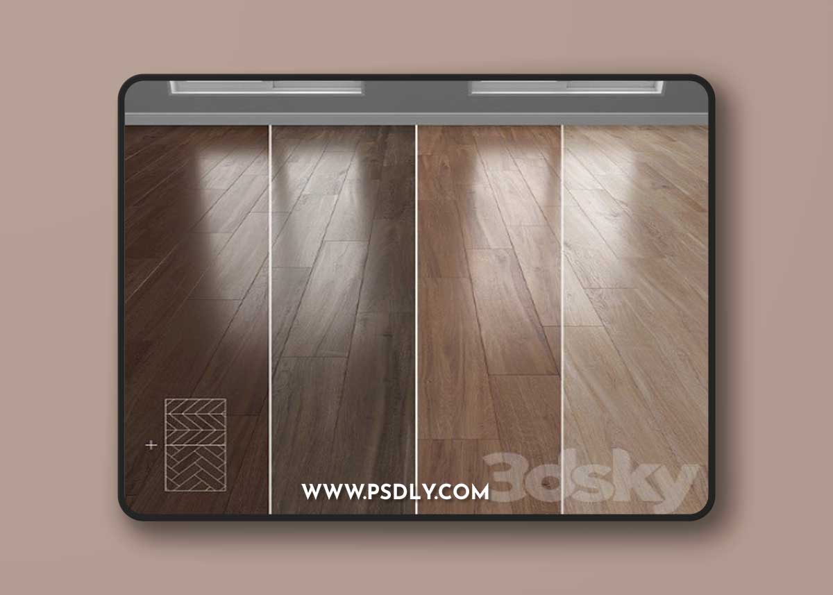 Parquet 4 Colors Linear 1 Vray+Corona
