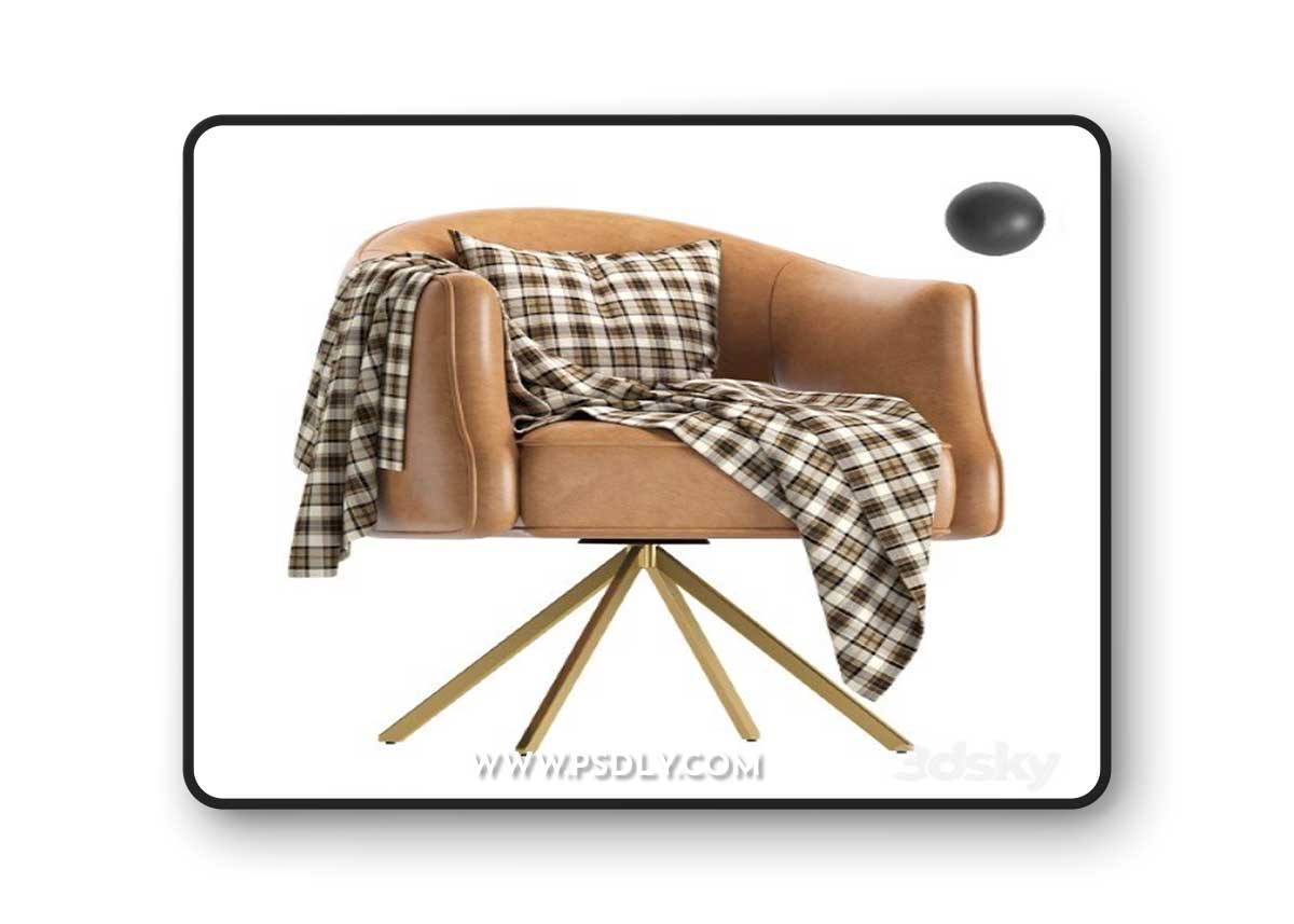 Pro 3DSky - Coco Republic Terrace Desk Chair Leather