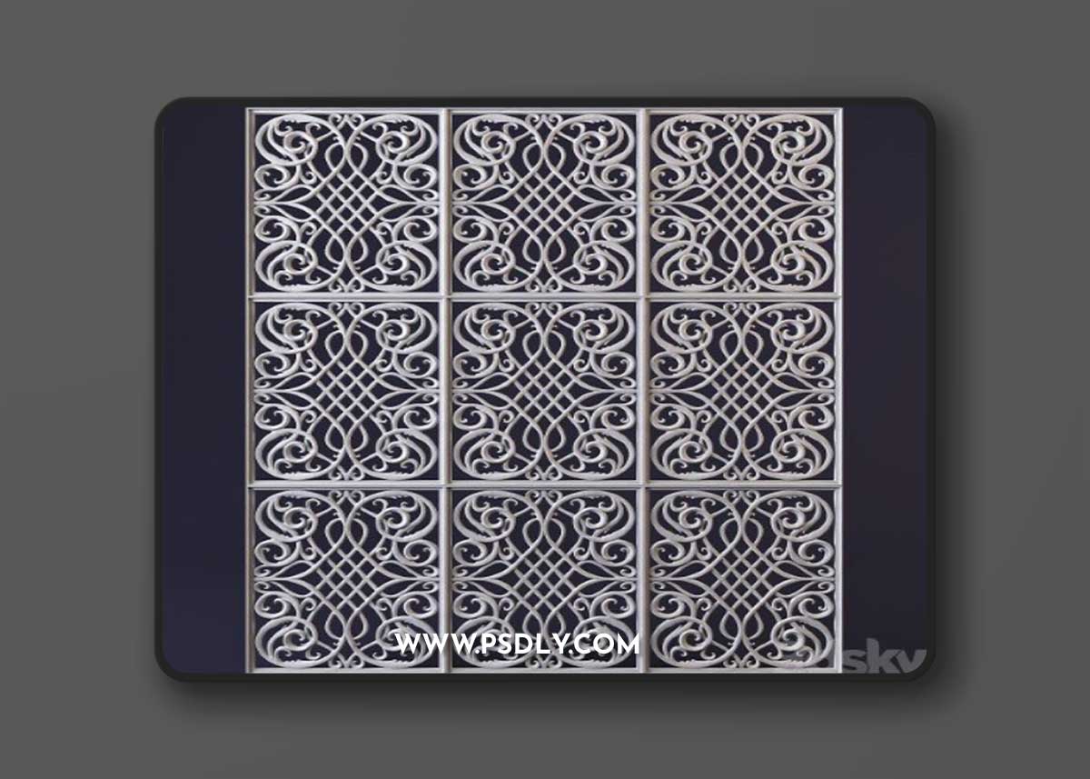 Pro 3DSky - Decorative carved panel