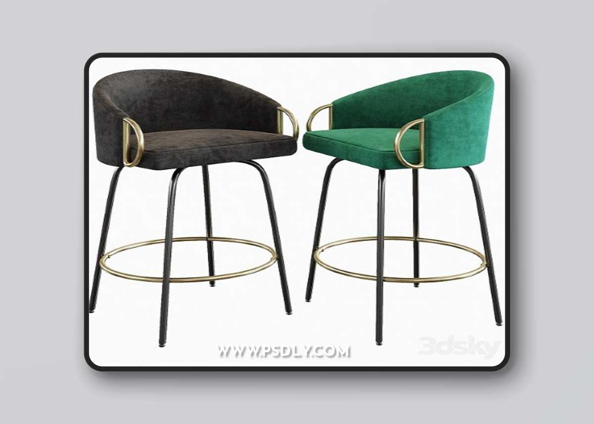 Pro 3DSky - LUMISOURCE Claire Counter Stool