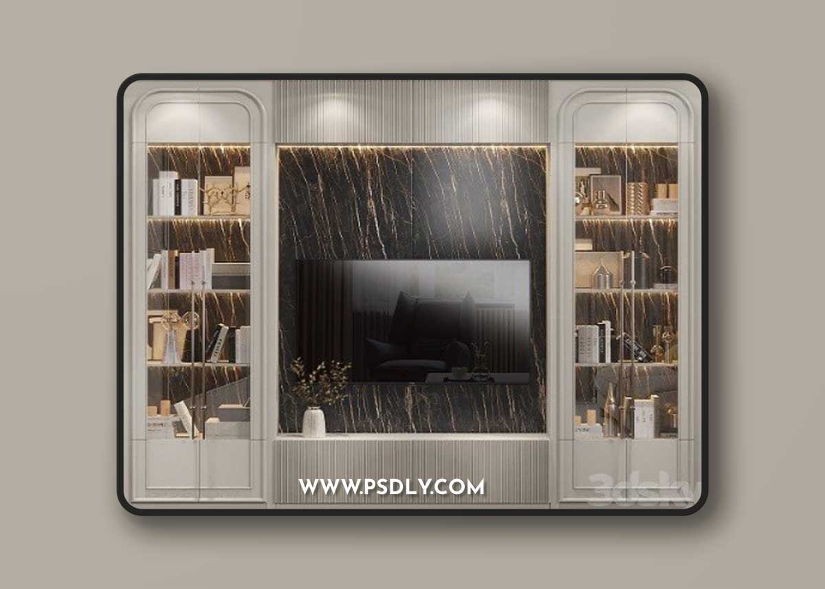 Pro 3DSky - Neoclassical TV Wall 018