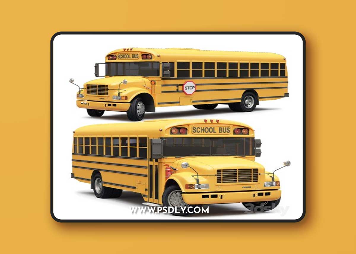 Pro 3DSky - School Bus Blue Bird